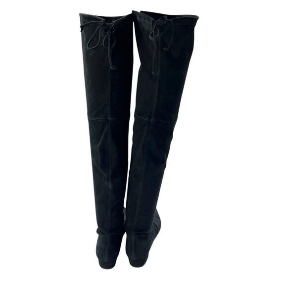 Stuart Weitzman NWOB Lowland Suede Over-The-Knee Boots Black Size 9.5 - Picture 5 of 12